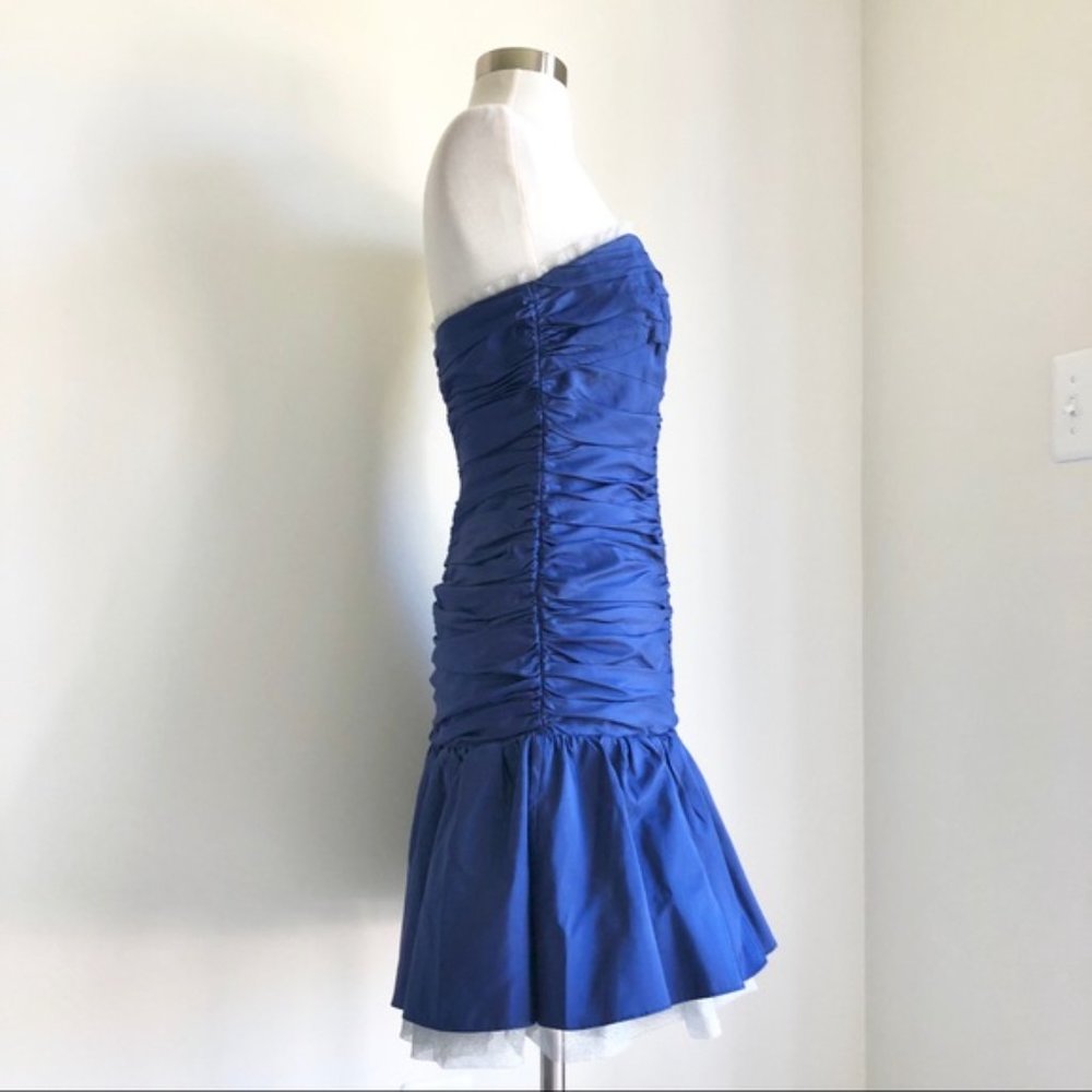Betsey Johnson Silk Blue Cocktail Dress - Picture 3 of 6